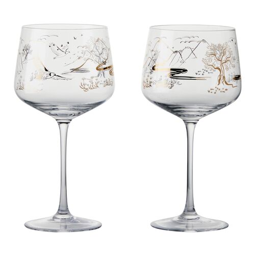 Skye Gin Glasses, Set of 2 Skye Gin Glasses, Set of 2