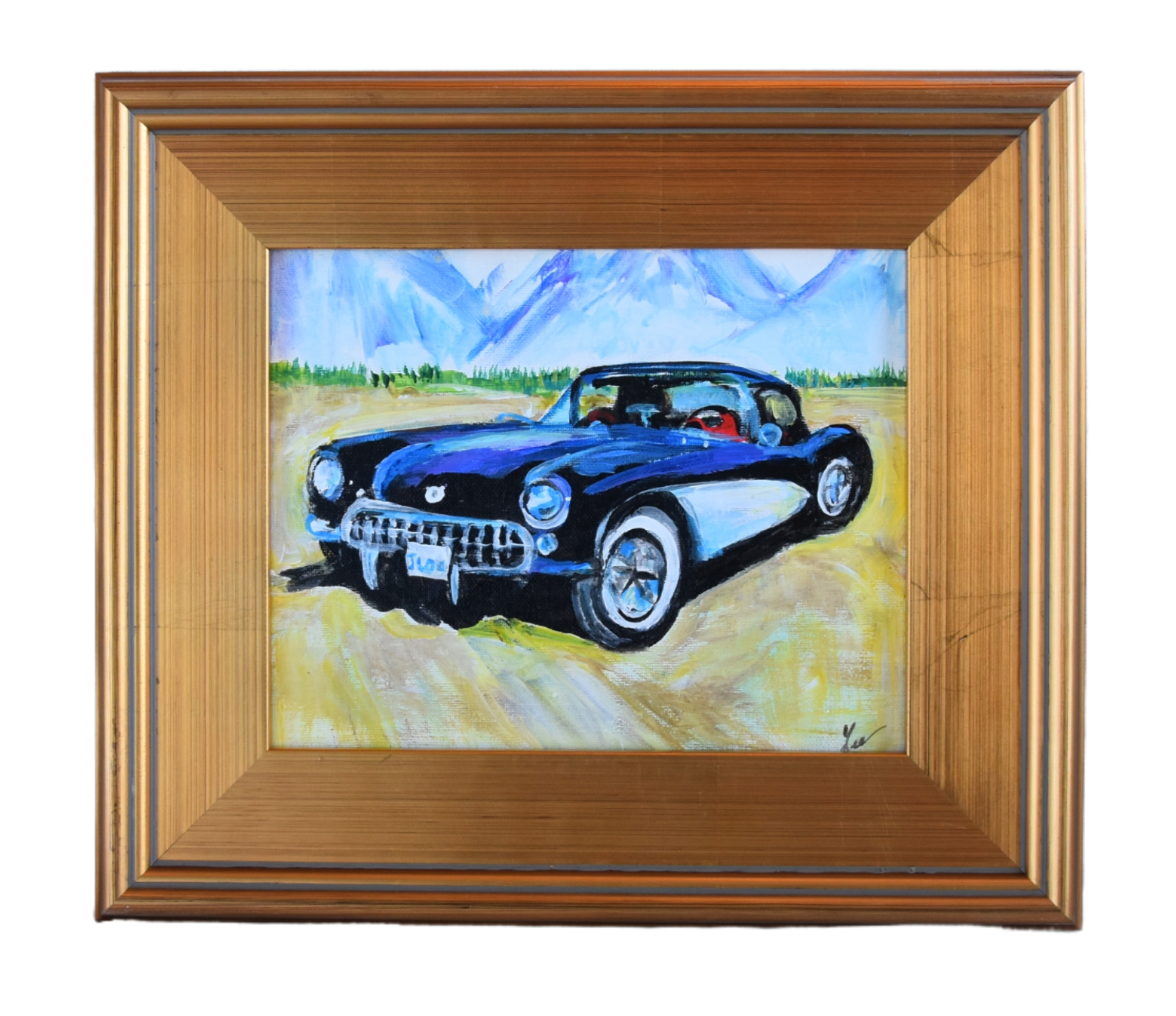 Classic '57 Chevy Corvette Car Painting~P77665750
