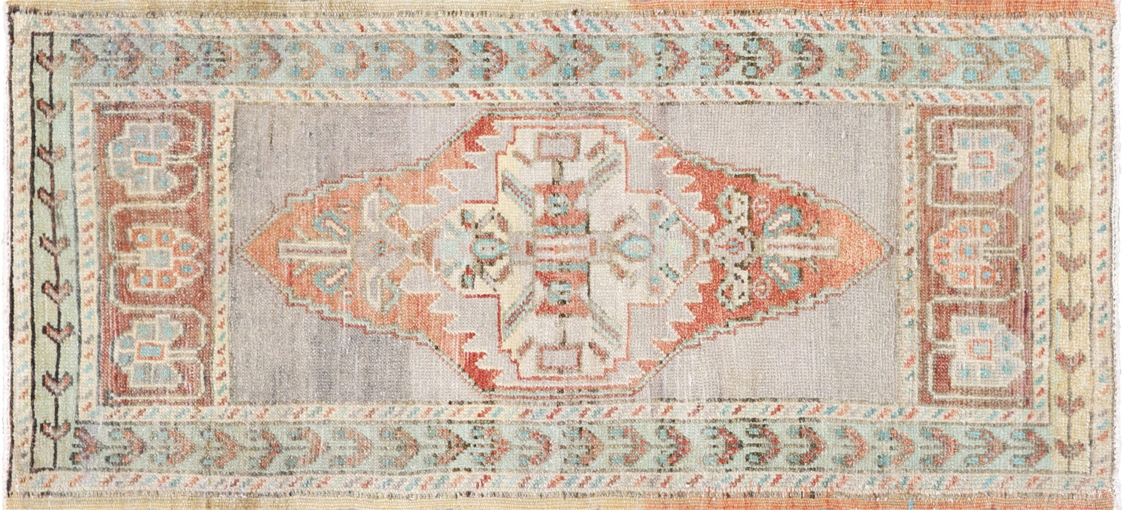 1960s Turkish Oushak Yastic -1'7" x 4'2"~P77735971