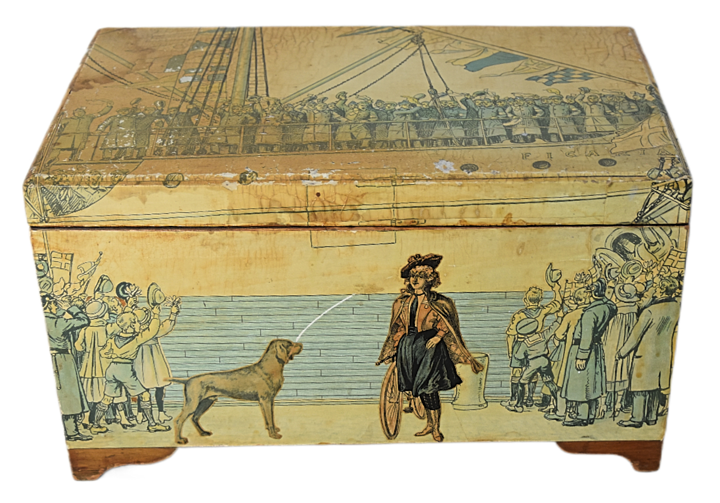 Antique Nautical Decoupage Keepsake Box Antique Nautical Decoupage Keepsake Box~P77786892