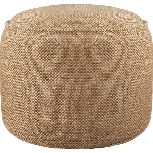 Donut Outdoor Pouf, Marsala Check~P111123674