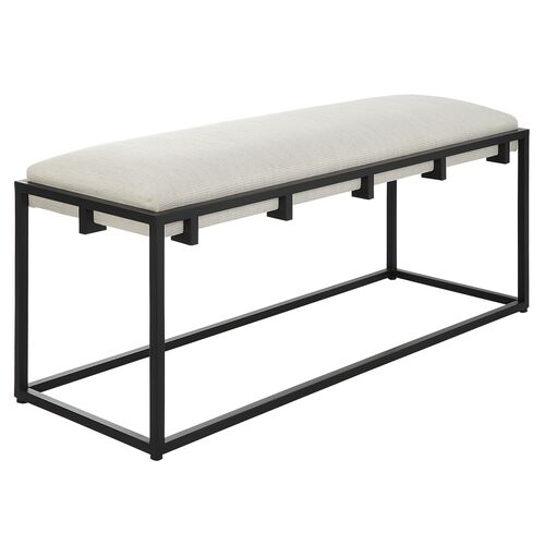 Isandro Bench, Black/White