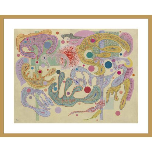 Capricious Forms by Vasily Kandinsky Framed Print Capricious Forms by Vasily Kandinsky Framed Print