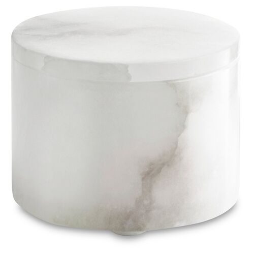 Alabaster Cotton Jar, White~P46888679
