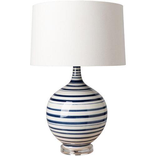Delano Table Lamp, Blue/White~P77446842