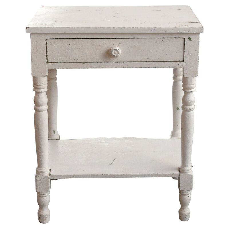 Rachel Ashwell Shabby Chic Couture White Farmhouse Nightstand One Kings Lane