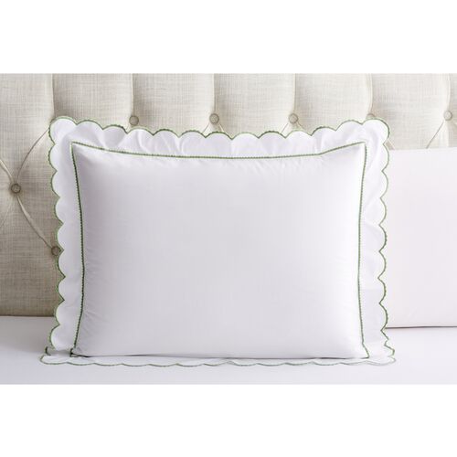 Ruffle Scallop Embroidered Sham