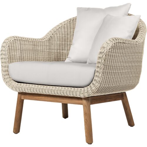 Anton Outdoor Lounge Chair, Old Lace/Canvas~P77641634