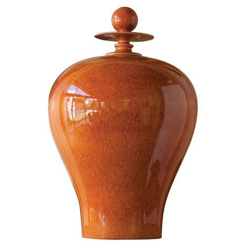Happy Temple Tall Jar, Orange~P77562802
