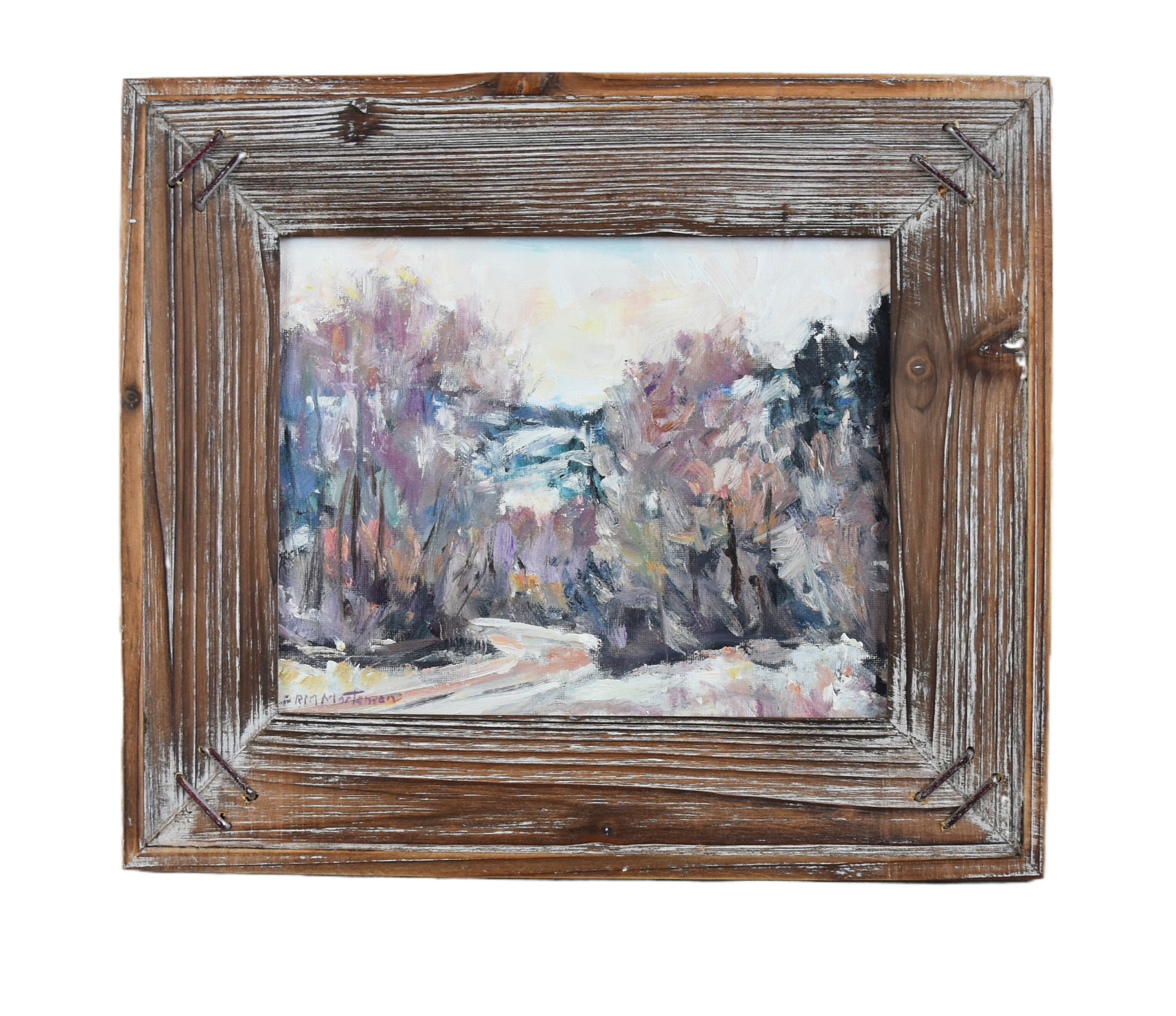 Snowy Impressionist Landscape Painting~P77687991