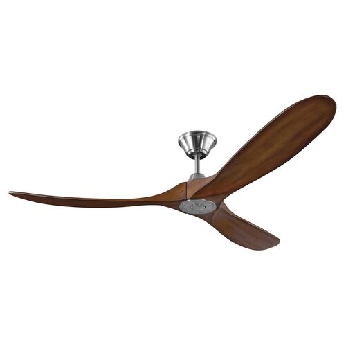 Maverick Ceiling Fan, Koa/Steel~P77450649