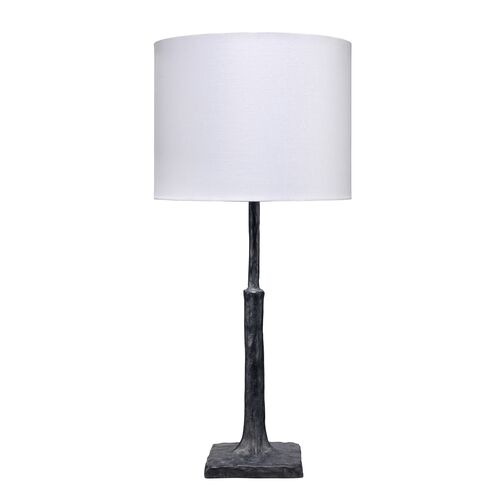 Humble Table Lamp, Textured Charcoal Plaster~P77638127
