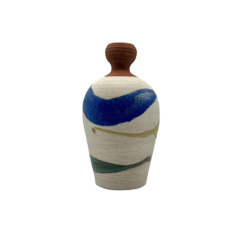 1960s Ceramic Swirl Vase