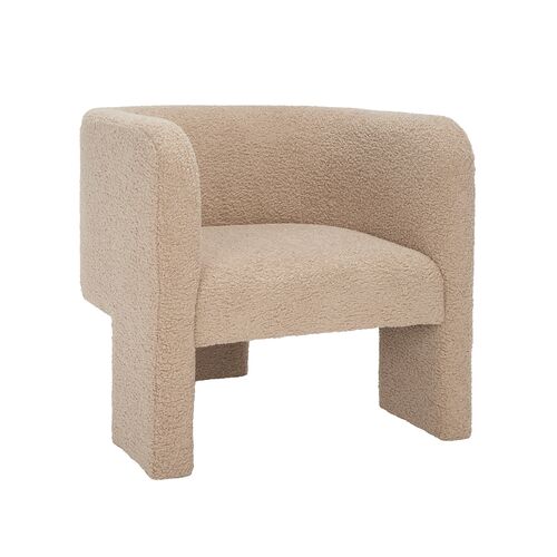 Ursulina Faux Lambs Wool 3-Leg Accent Chair