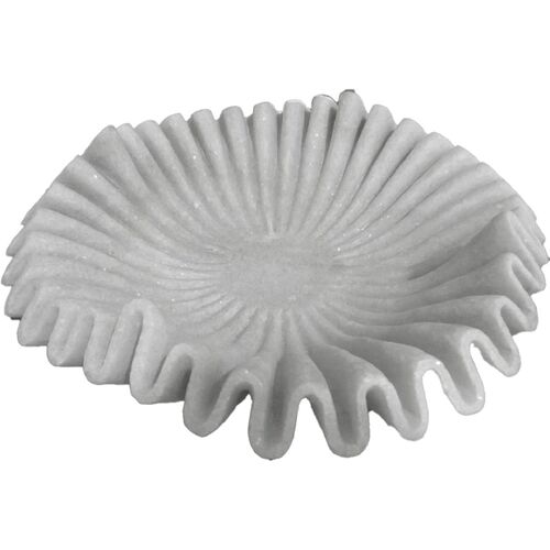 4x10x27 Kerry Marble Curly Bowl, White~P77652857