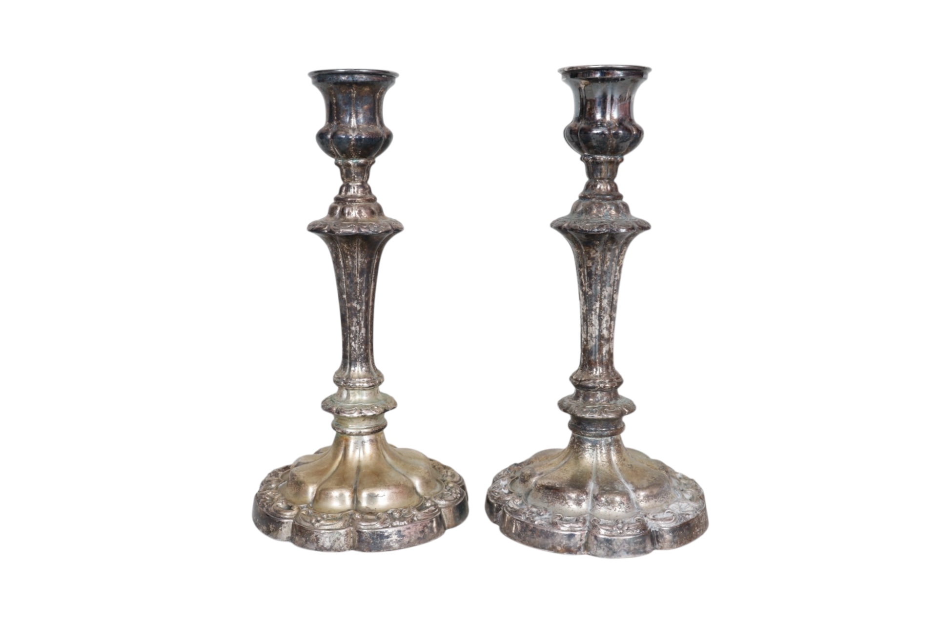 Silverplate Candlestick Holders - a Pair~P77716716
