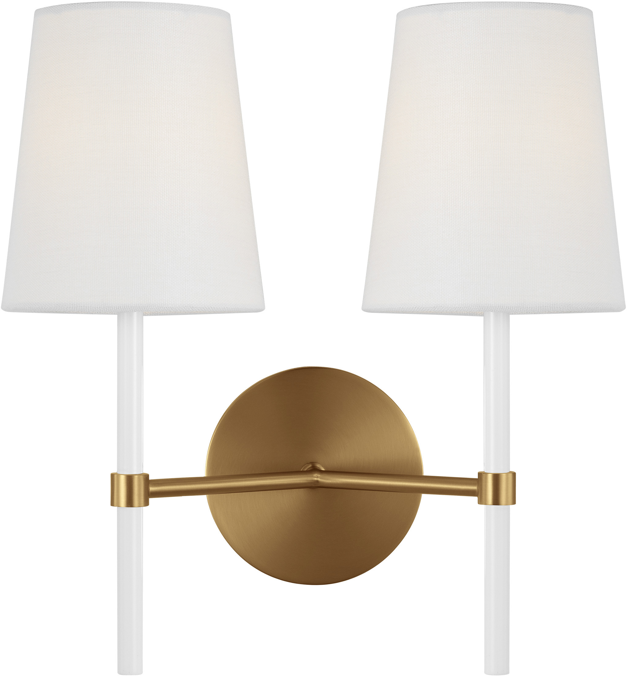 Monroe Double 2-Light Sconce, Burnished Brass~P77657757