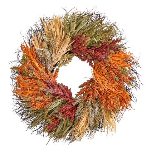 Faux 26in Sorghum Wreath