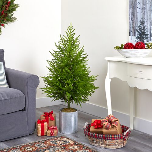 Pine Christmas Tree 49in, Faux Pine Christmas Tree 49in, Faux