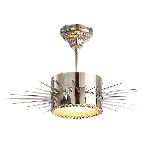 Soleil Medium Semi-Flush Mount, Polished Nickel Soleil Medium Semi-Flush Mount, Polished Nickel~P76672882