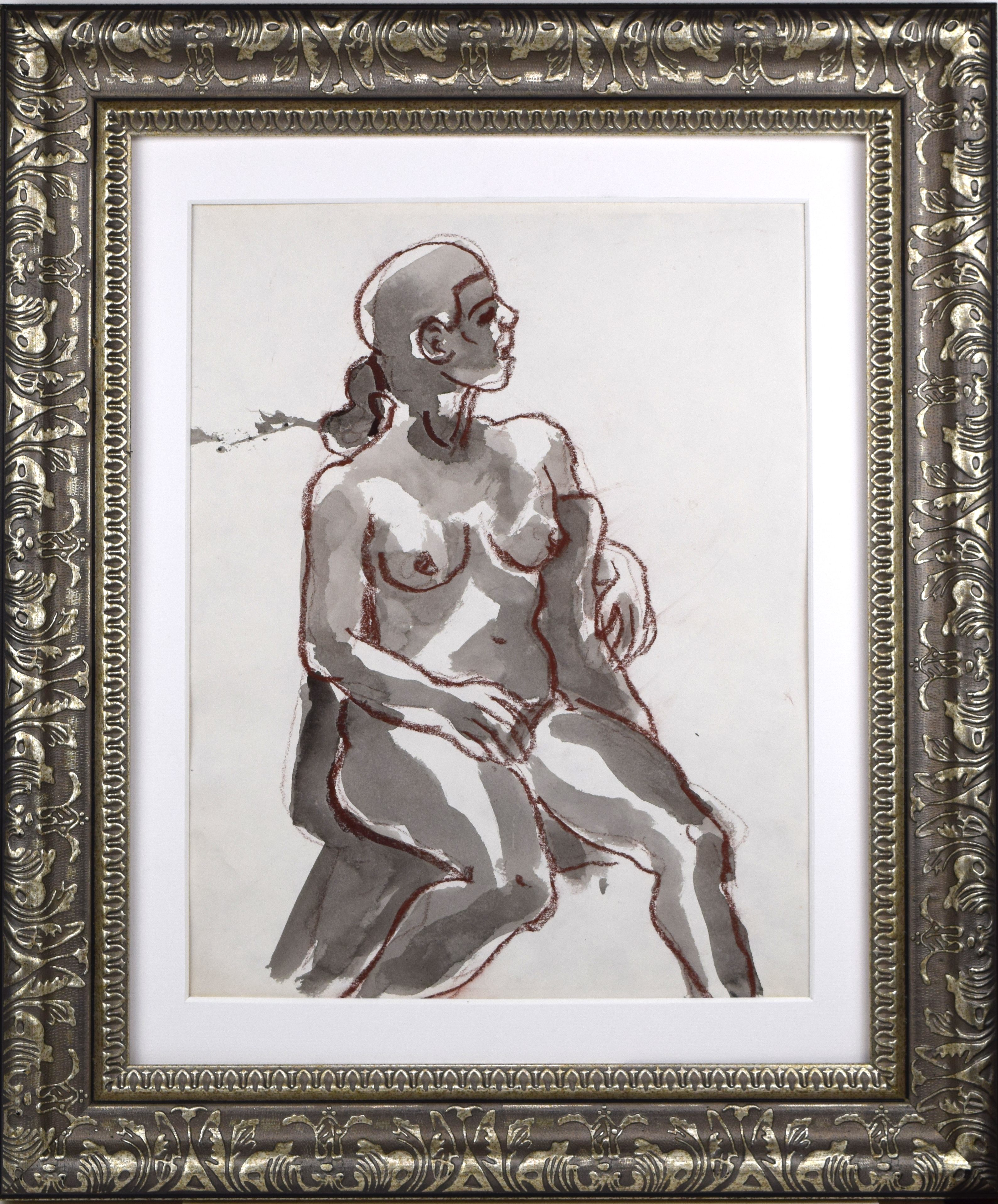 Expressionist Nude Figure Study Painting~P77617270