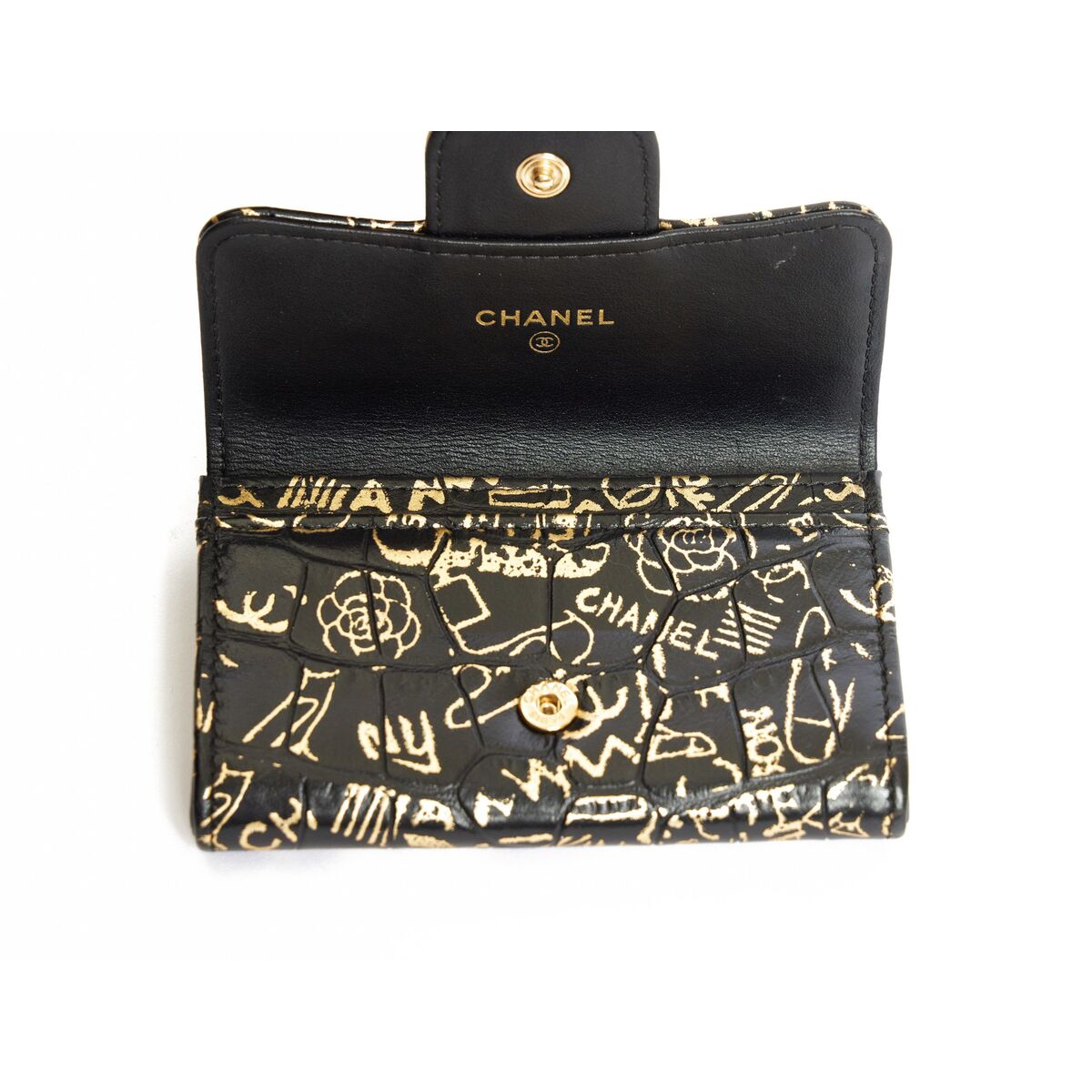 Alexander Mcqueen Quilted Leather Card Holder With Logo Print In