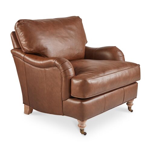 Brooke Leather Club Chair~P77544552