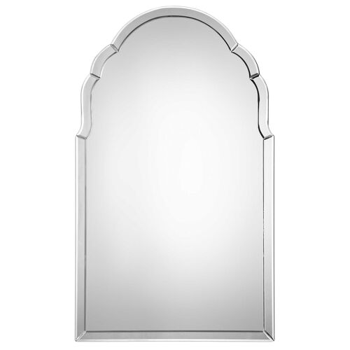 Tiana Arched Wall Mirror, Mirrored~P47639997