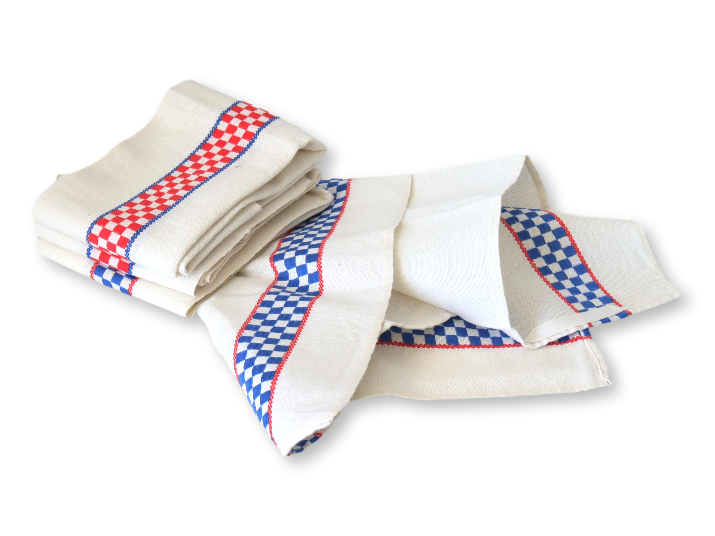 1950s French Linen Tea Towels, S/4~P77679701