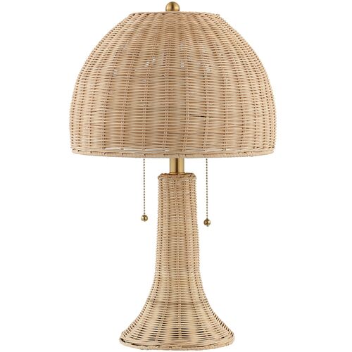 Thatcher Wicker Table Lamp, Natural