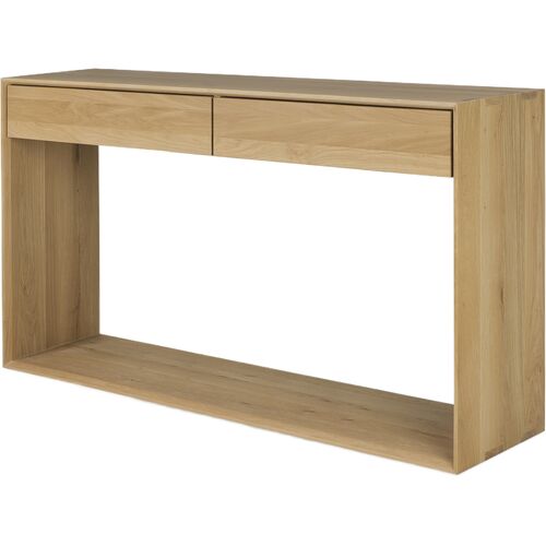 Nordic  2-Drawer Console, Oak