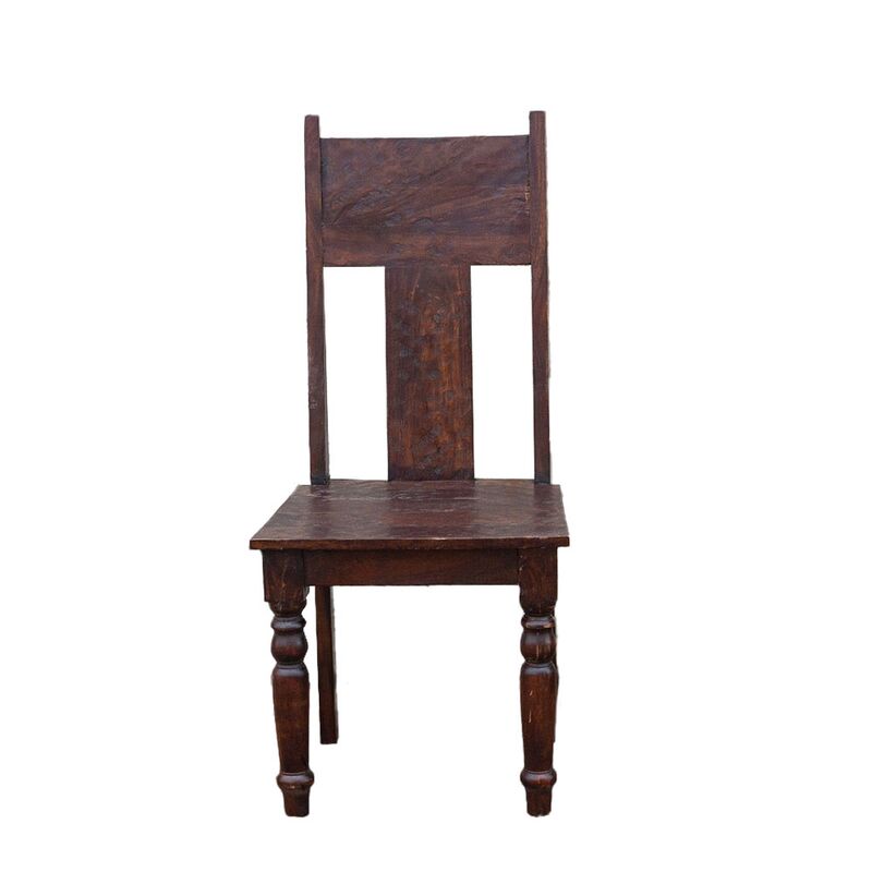Hand-Hammered hardwood tall back Chair