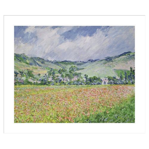 The Poppy Field near Giverny by Claude Monet Framed Print