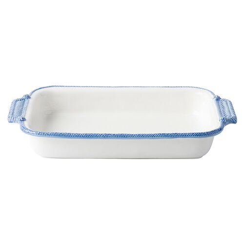 Le Panier Rectangular Baker, White/Blue~P77431834