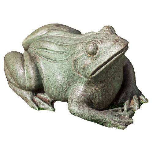 11" Woodland Frog Outdoor Statue, Copper/Bronze~P77430712
