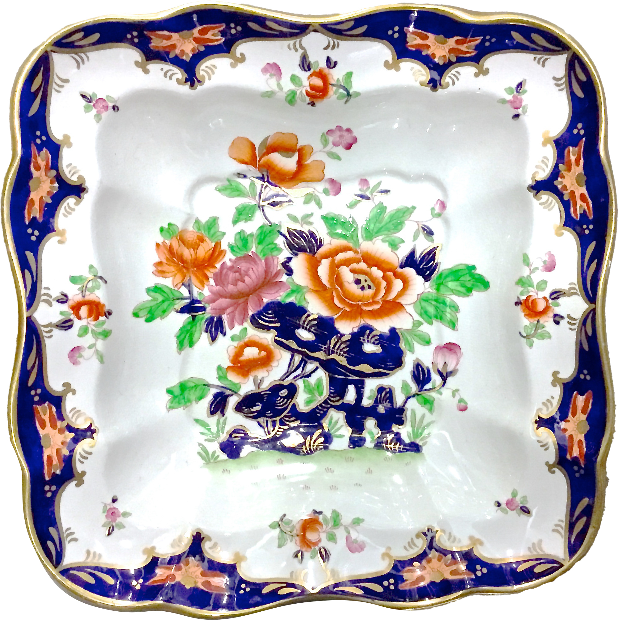 Porcelain Chinoiserie Floral Dish~P77419893