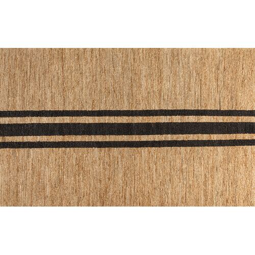 Arelith Rustic Stripe Jute Rug, Brown
