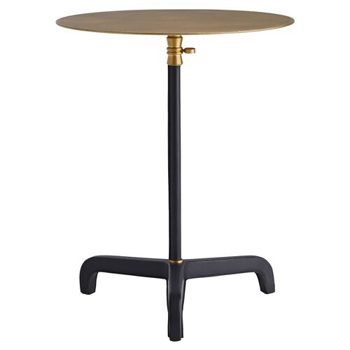 Addison Side Table, Navy Leather~P77565849~P77565849
