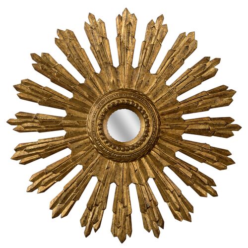 Aurora Sunburst Wall Mirror, Gold