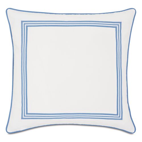Willa 20x20 Outdoor Pillow, White/Blue~P77610118