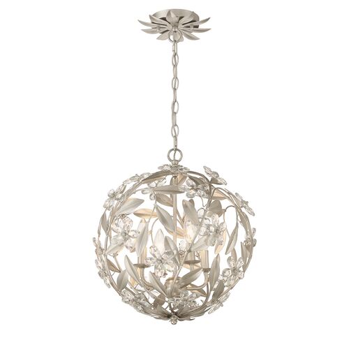 Marselle 4-Light Mini Hand Cut Floral Crystal Pendant Marselle 4-Light Mini Hand Cut Floral Crystal Pendant
