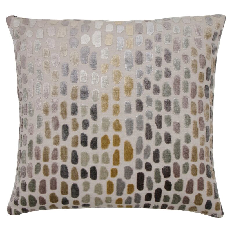 Jane 22x22 Pillow, Metallic Spot Velvet