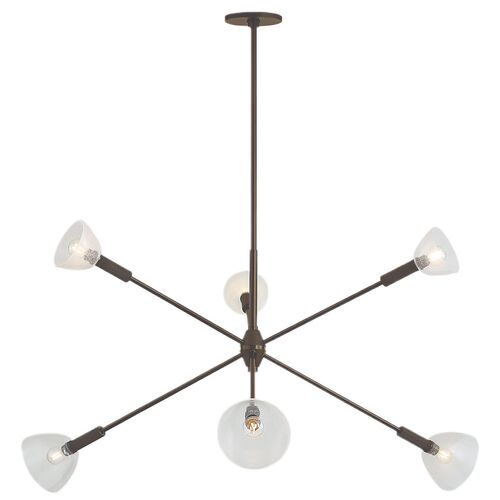 Halsten Chandelier, True Bronze/Silver Mesh Halsten Chandelier, True Bronze/Silver Mesh