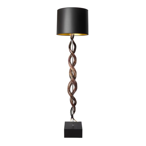 Kudu Horn Polished D Twist Floor Lamp, Natural~P77639299