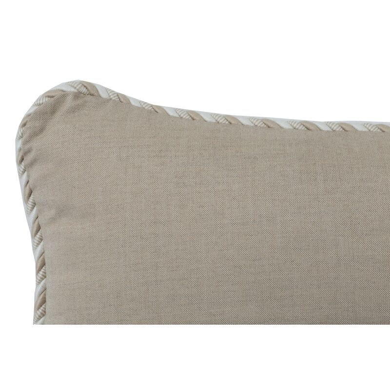 One Kings Lane Coco 9x22 Outdoor Lumbar Pillow, Beige Sunbrella One