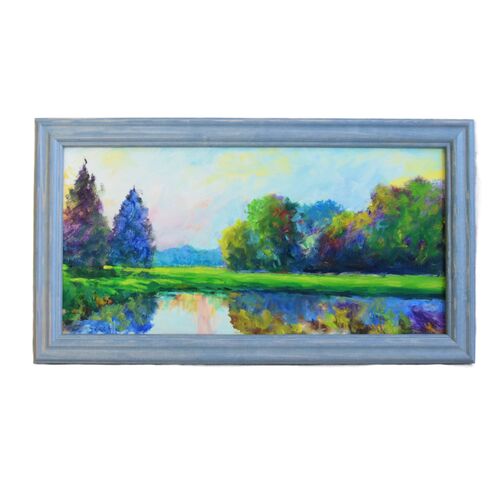 Impressionist Lake & Forest Landscape~P77668999
