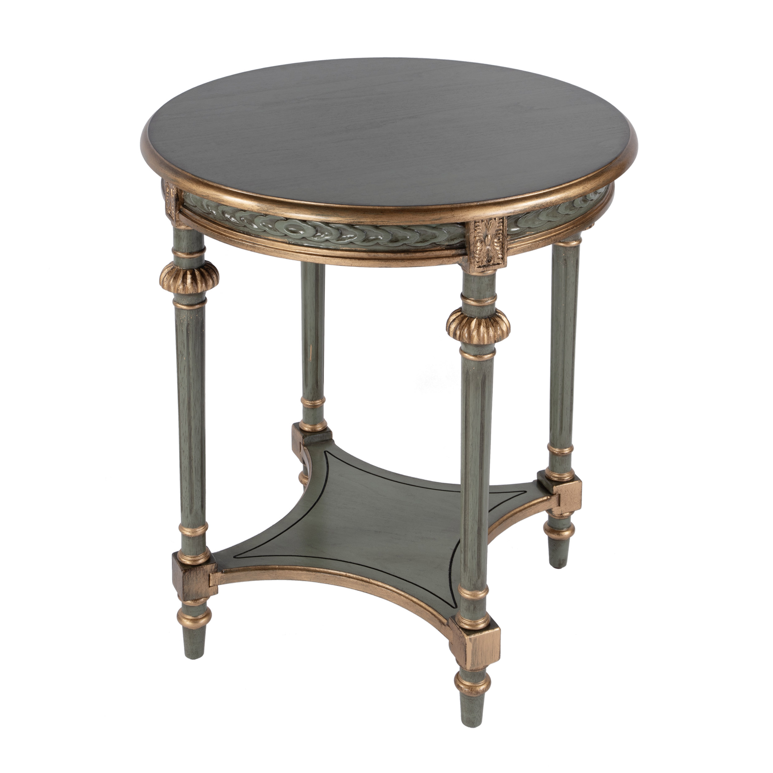 Orenzo 24" W Round Wood Tall End Table with Open Shelf Orenzo 24" W Round Wood Tall End Table with Open Shelf
