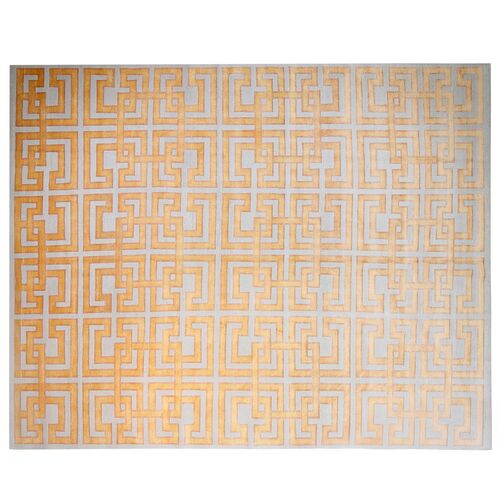 Pristine Rug, Ivory/Orange, 12x15