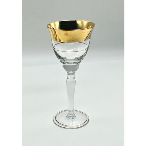 Vintage Gold Band Small Wine Glasses