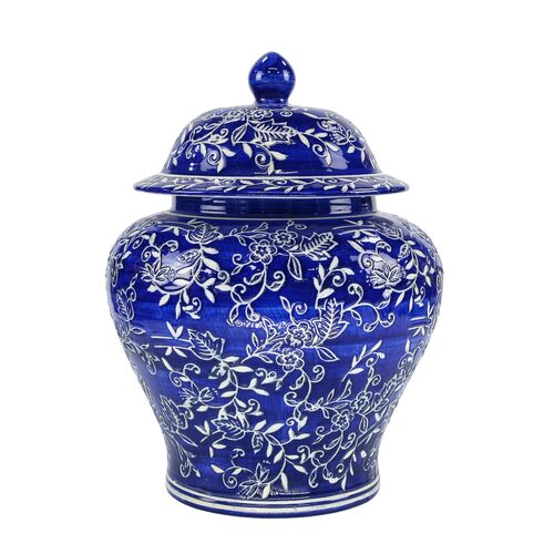 Lora 15" Porcelain Floral Ginger Jar